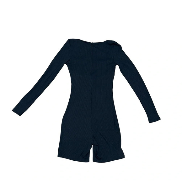 NWOT Princess Polly Sara Ribbed Bodycon Romper Black US Size 4 - Picture 12 of 14